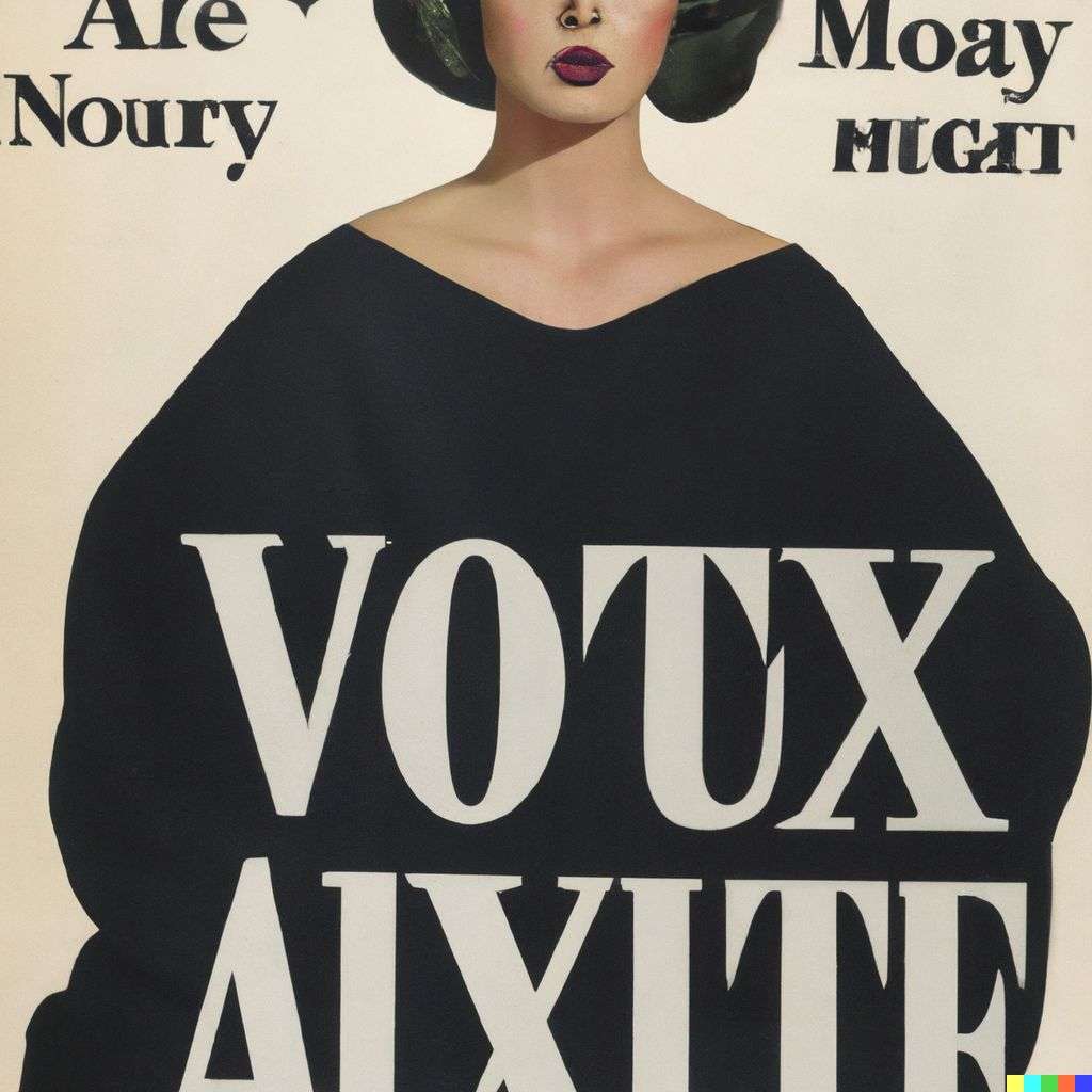 a representation of anxiety, front cover of Vogue, 1950